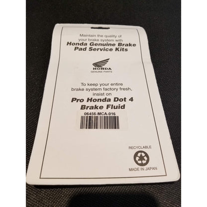 Honda 06435-MCA-026 - Pad Set, Rr-