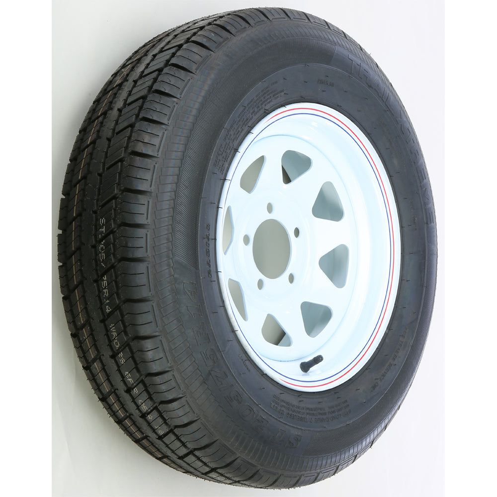 Trailer Tire And Wheel Assembly White