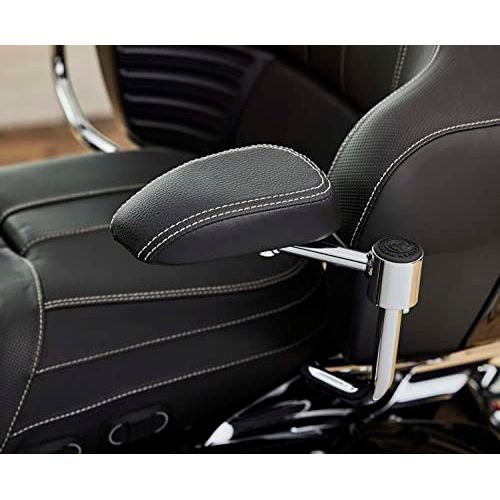 
                      
                        Indian Motorcycle Passenger Armrest Pads, Pair, Fits Specific Chieftain, Roadmaster, Chief, Springfield Models Equipped With Trunk, Black Genuine Leather, for Comfort and Support - 2880041-01
                      
                    