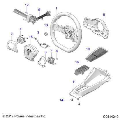 Polaris Slingshot WHEEL-STEERING,R [R MODELS], Genuine OEM Part 1824851, Qty 1