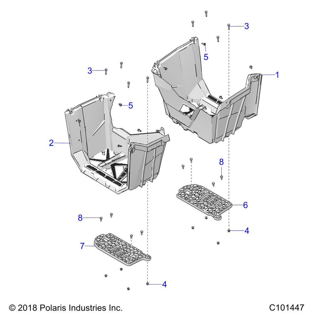 
                      
                        Polaris ATV Footpad Support, Right, Genuine OEM Part 5453787, Qty 1
                      
                    