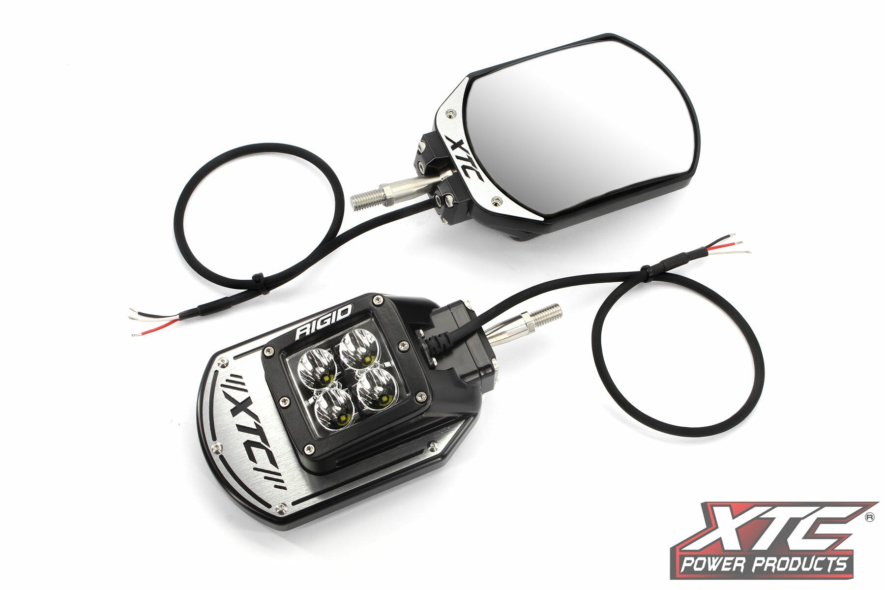 Side View Mirror Kit Six12 Lit Pol