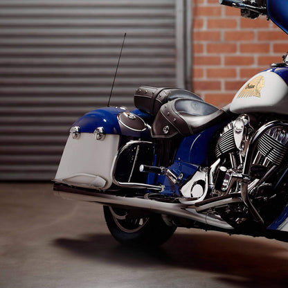 Indian Motorcycle Rear Highway Bars for Specific Chief, Chieftain, Pursuit, Challenger, Roadmaster, Springfield Models and More, Chrome, Steel, Pair, Engine and Fuel Tank Protection - 2879582-156