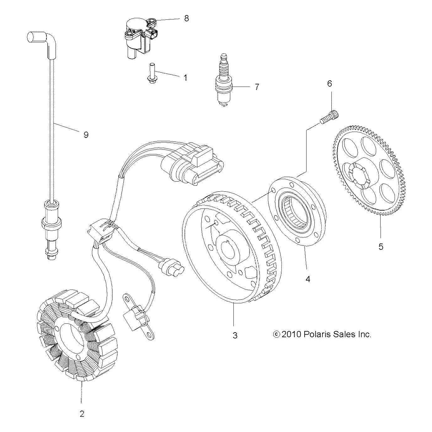 Polaris ATV Ignition Coil Wire, Genuine OEM Part 4013056, Qty 1