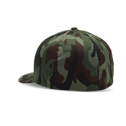 Fox Racing Men's Standard Fox Head TECH Flexfit, Green CAMO, Small