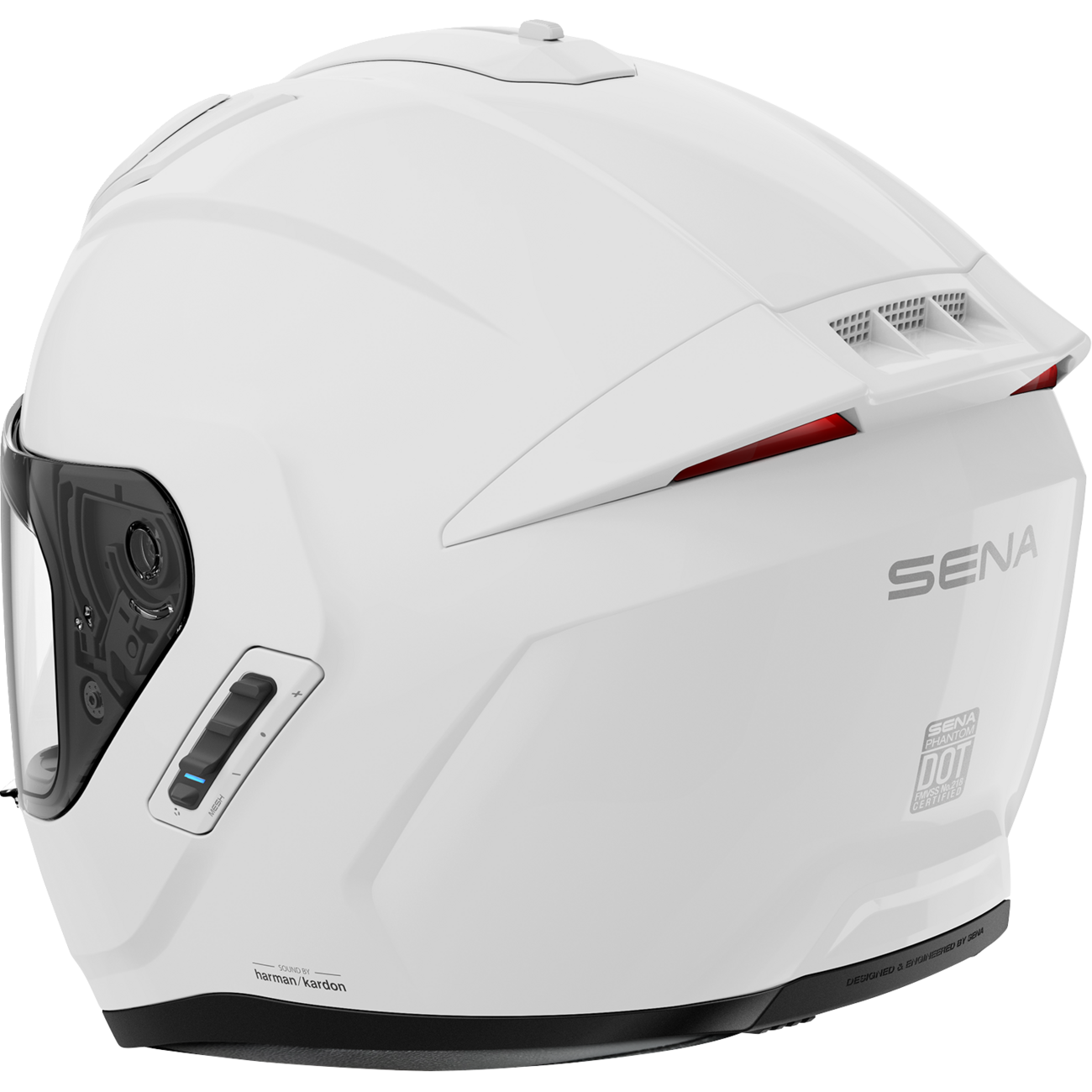 SENA Phantom Helmet - Gloss White - 2XL PHANTOM-GWXXL3