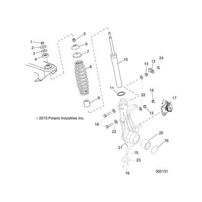 Polaris GEM Hubstrut Assembly, Right, Genuine OEM Part 1823717, Qty 1