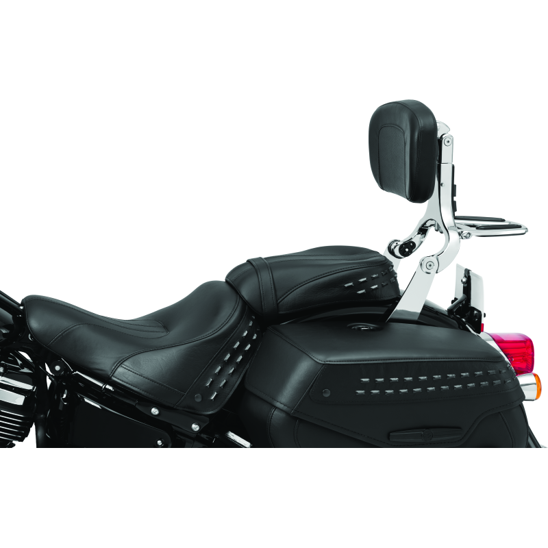 Kuryakyn Fixed Mounts Multi-Purpose Driver & Passenger Backrest 18-Up Softail Black