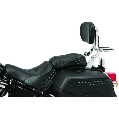 Kuryakyn Fixed Mounts Multi-Purpose Driver & Passenger Backrest 18-Up Softail Black