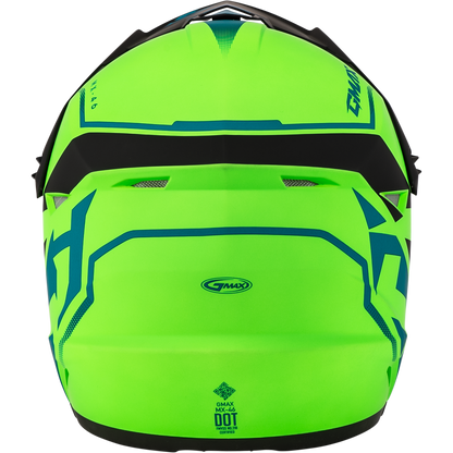 Mx 46 Compound Helmet Matte Hi Vis Green/Blk/Blue 2x