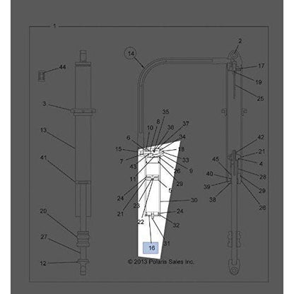 Polaris RZR End Cap, Genuine OEM Part 1800552, Qty 1