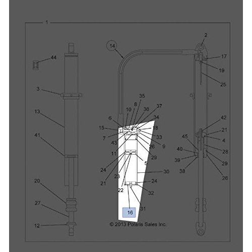 Polaris RZR End Cap, Genuine OEM Part 1800552, Qty 1