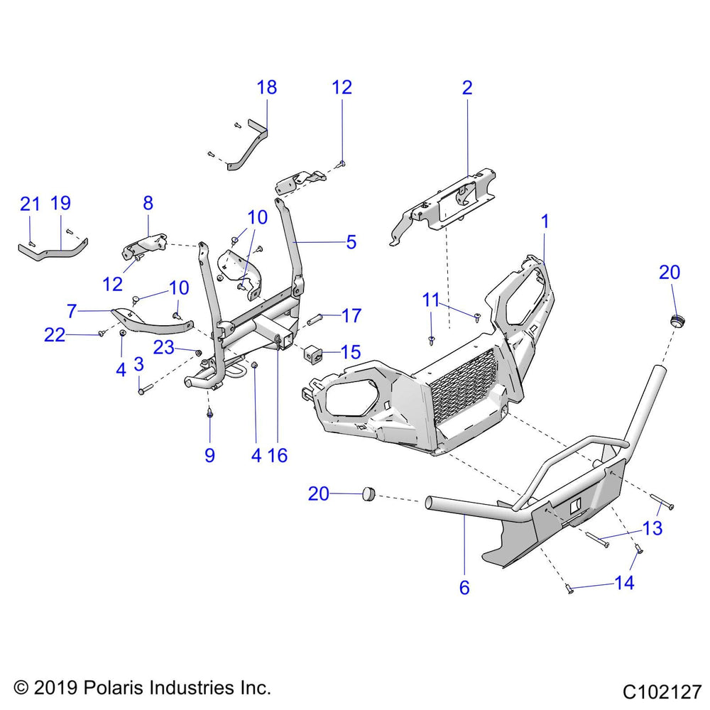 
                      
                        Polaris ATV Bumper Weld, Front, Matte Black, Genuine OEM Part 1022574-458, Qty 1
                      
                    