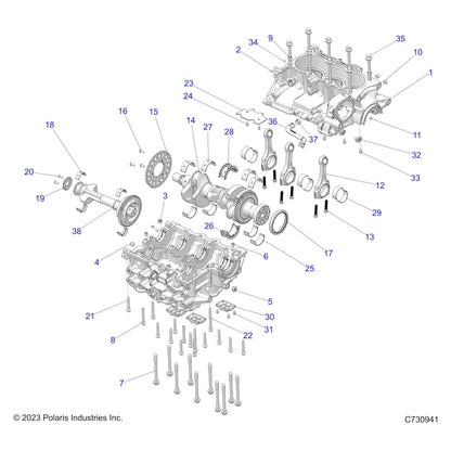 Polaris RZR JET-PISTON COOLING,0.8, Genuine OEM Part 2521788, Qty 1