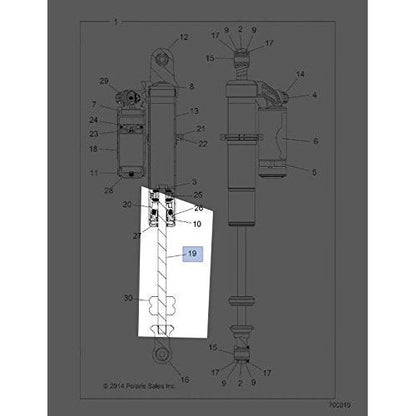 Polaris RZR Shaft, Genuine OEM Part 1501024, Qty 1