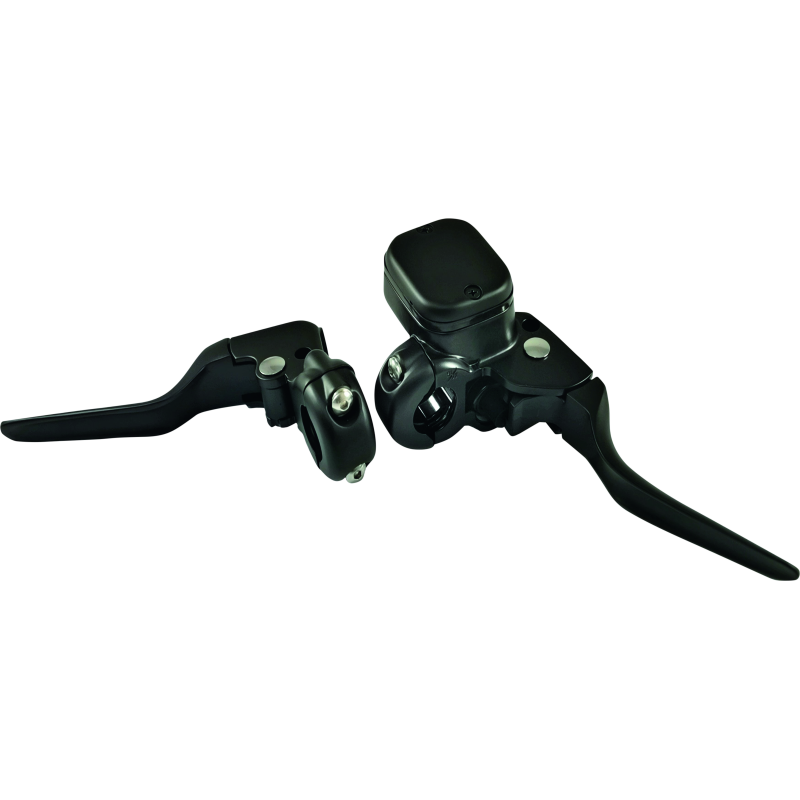 Bikers Choice Black 11/16 Bore Custom Handlebar Control Kit 1 Inch Bar Cable Clutch No Switches