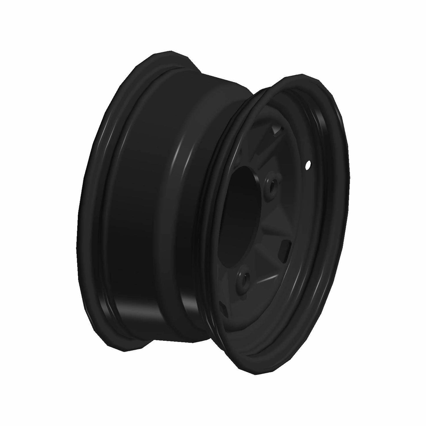 Polaris Off Road Rim, 12 x 6, Black, Genuine OEM Part 1523395-067, Qty 1