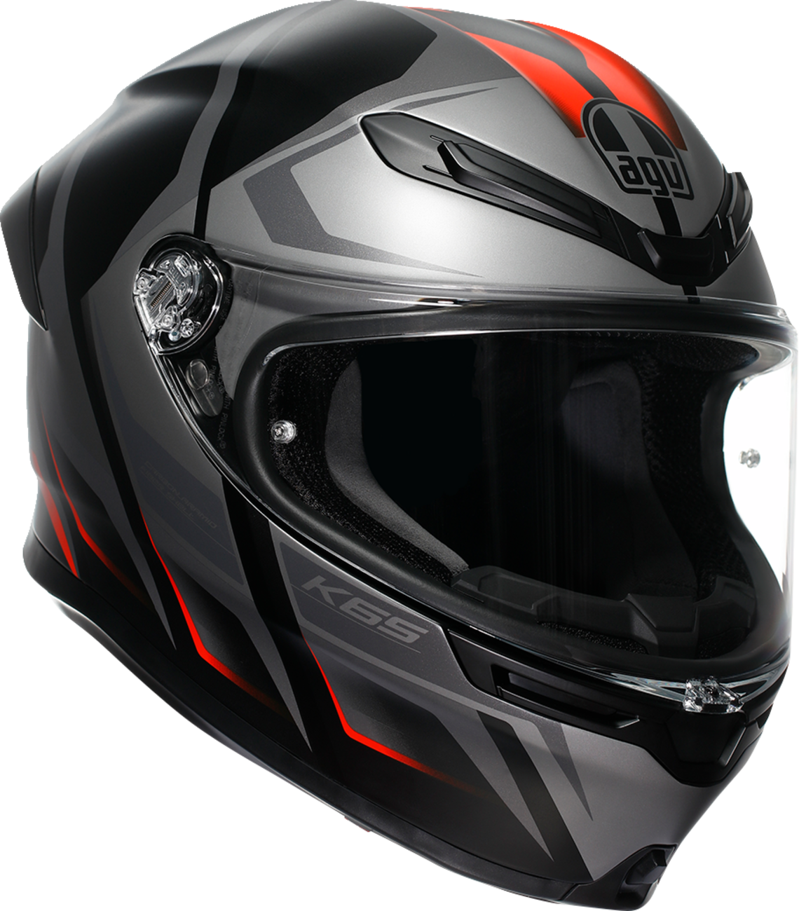 AGV K6 S Helmet - Karve - Matte Black/Gray/Red - 2XL 2118395002-024-XXL