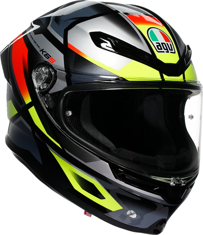 AGV K6 S Helmet - Erazer - Black/Red/Yellow Fluo - Small 2118395002-026-S