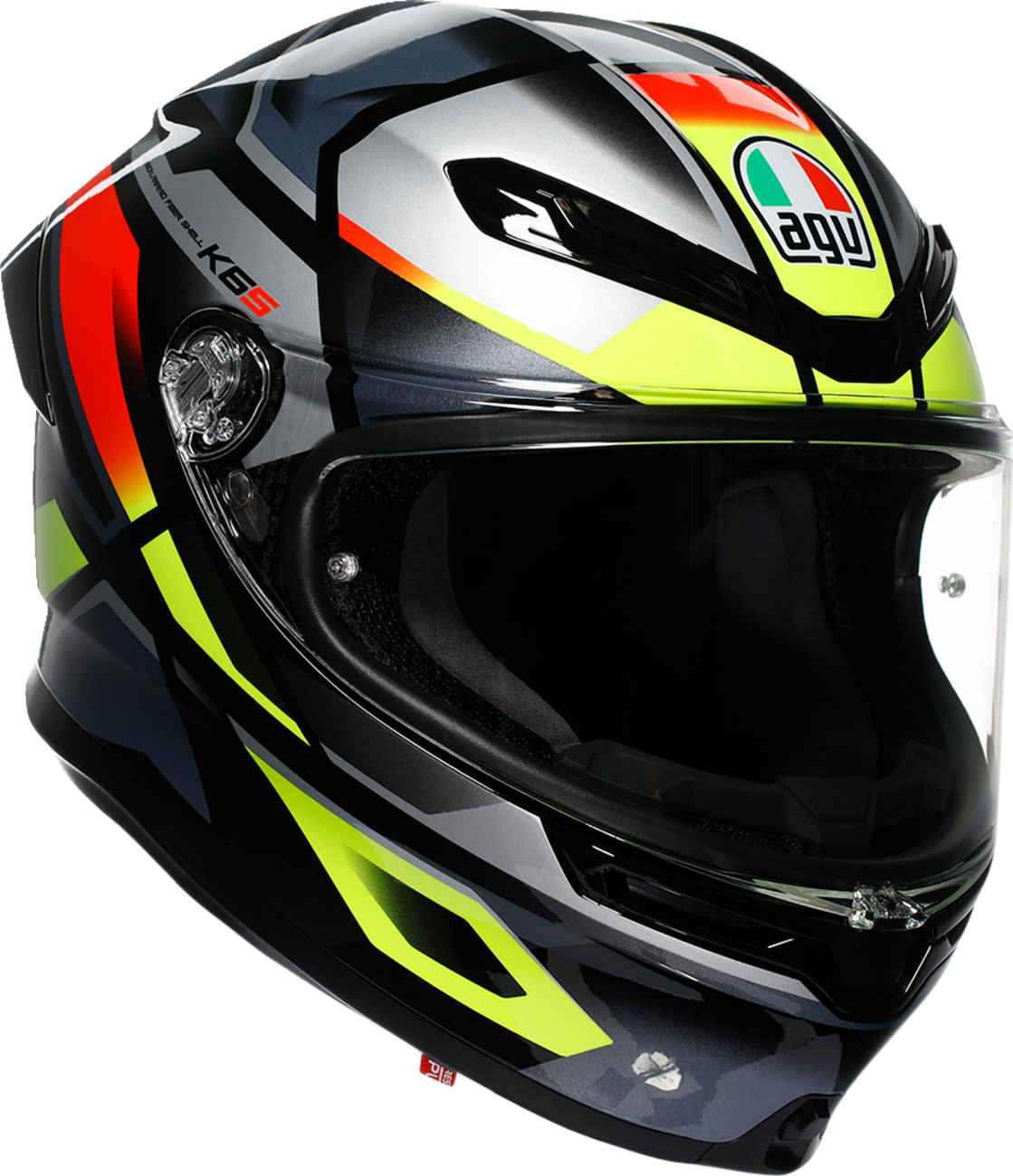 AGV K6 S Helmet - Erazer - Black/Red/Yellow Fluo - Large 2118395002-026-L