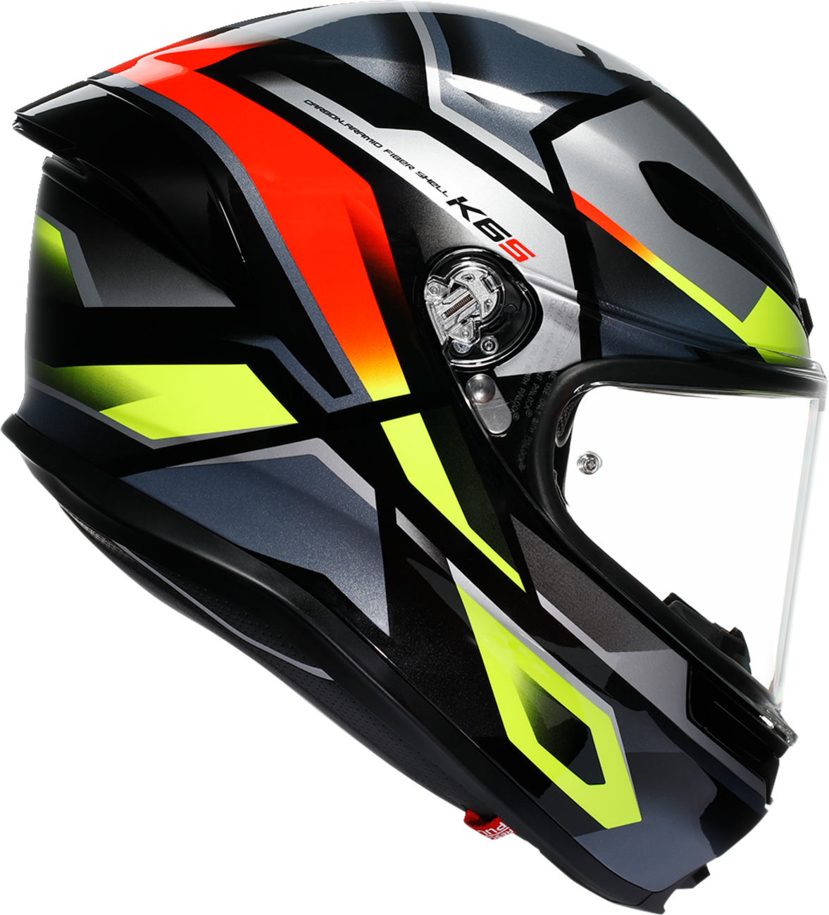 AGV K6 S Helmet - Erazer - Black/Red/Yellow Fluo - Medium 2118395002-026-M