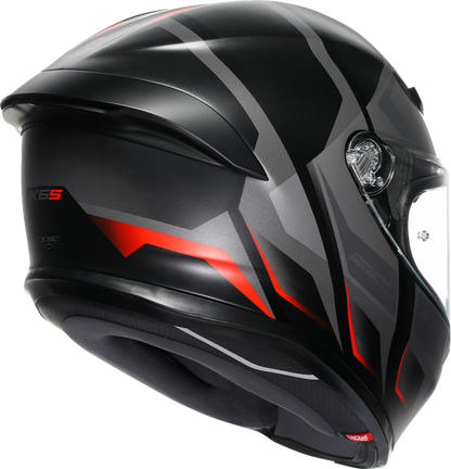 AGV K6 S Helmet - Karve - Matte Black/Gray/Red - 2XL 2118395002-024-XXL