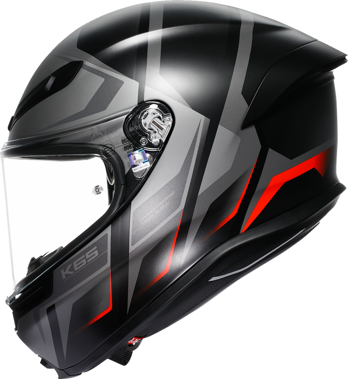AGV K6 S Helmet - Karve - Matte Black/Gray/Red - 2XL 2118395002-024-XXL