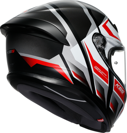 AGV K6 S Helmet - Karve - Matte Black/White/Red - 2XL 2118395002-025-XXL
