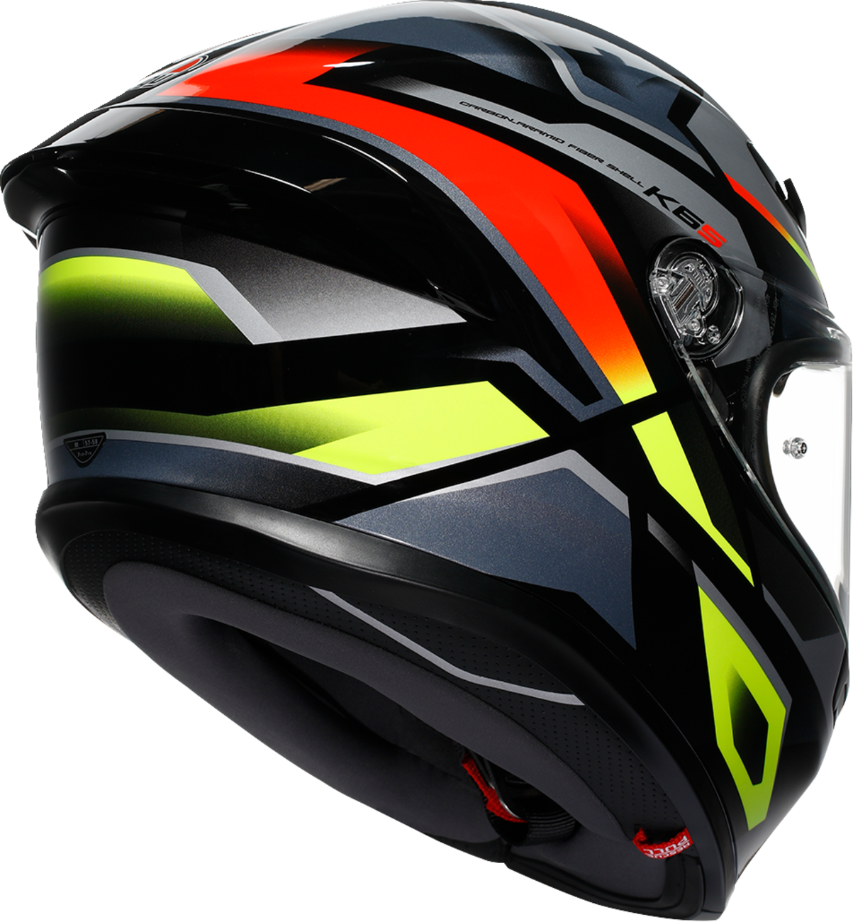 AGV K6 S Helmet - Erazer - Black/Red/Yellow Fluo - Medium 2118395002-026-M