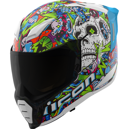 ICON Ultraflite Helmet - Doodle 3 - MIPS? - Blue - Small 0101-17979