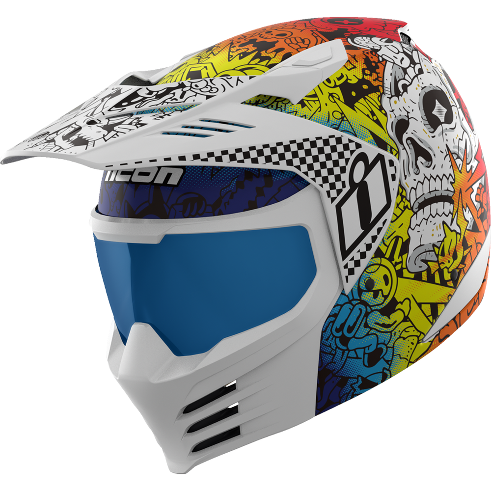 ICON Elsinore* Helmet - Doodle 3 - White - Large 0104-3440