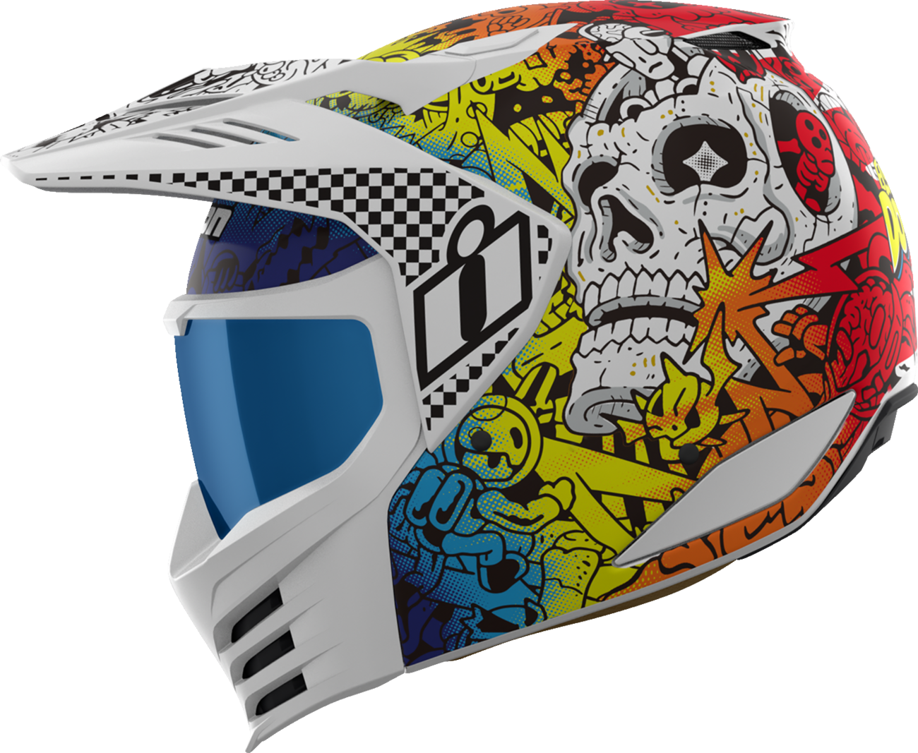 ICON Elsinore* Helmet - Doodle 3 - White - 2XL 0104-3442
