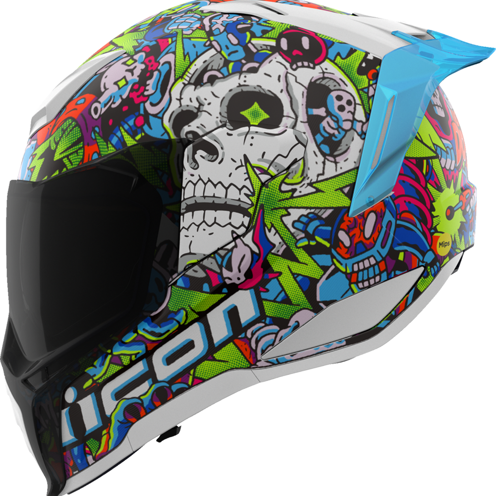 ICON Ultraflite Helmet - Doodle 3 - MIPS? - Blue - Medium 0101-18063