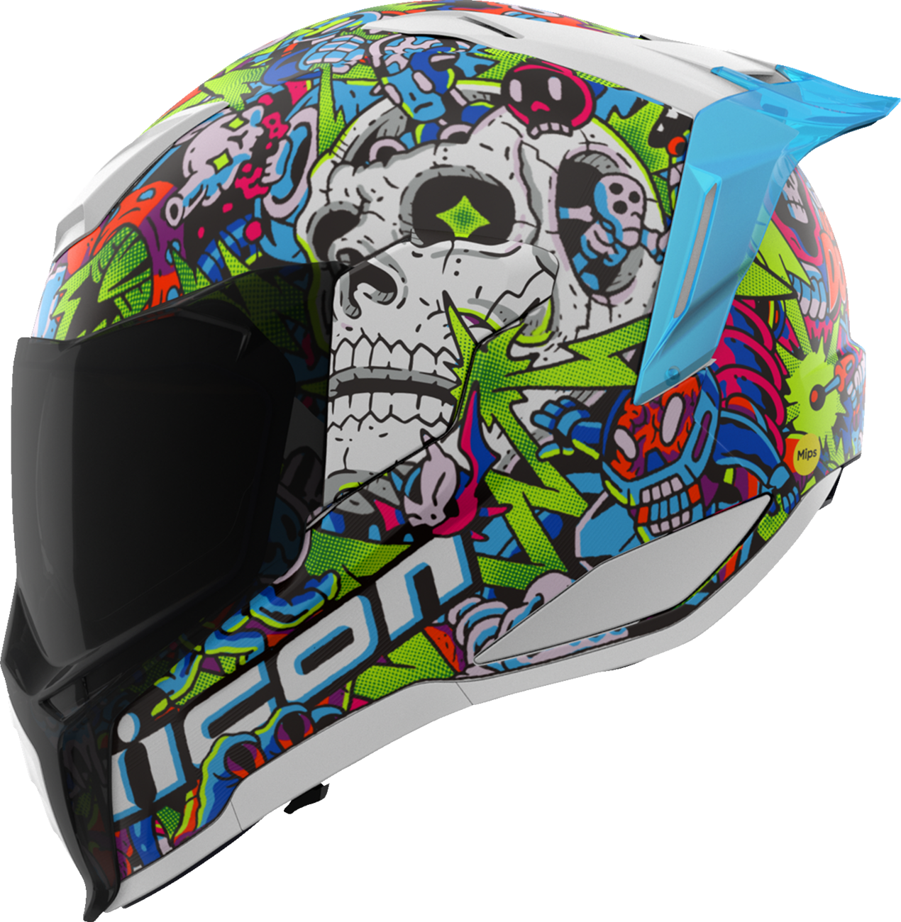 ICON Ultraflite Helmet - Doodle 3 - MIPS? - Blue - Medium 0101-18063