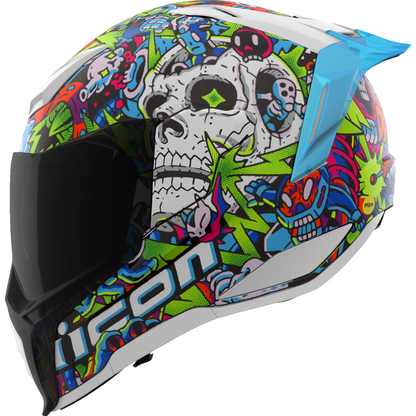 ICON Ultraflite Helmet - Doodle 3 - MIPS? - Blue - Medium 0101-18063