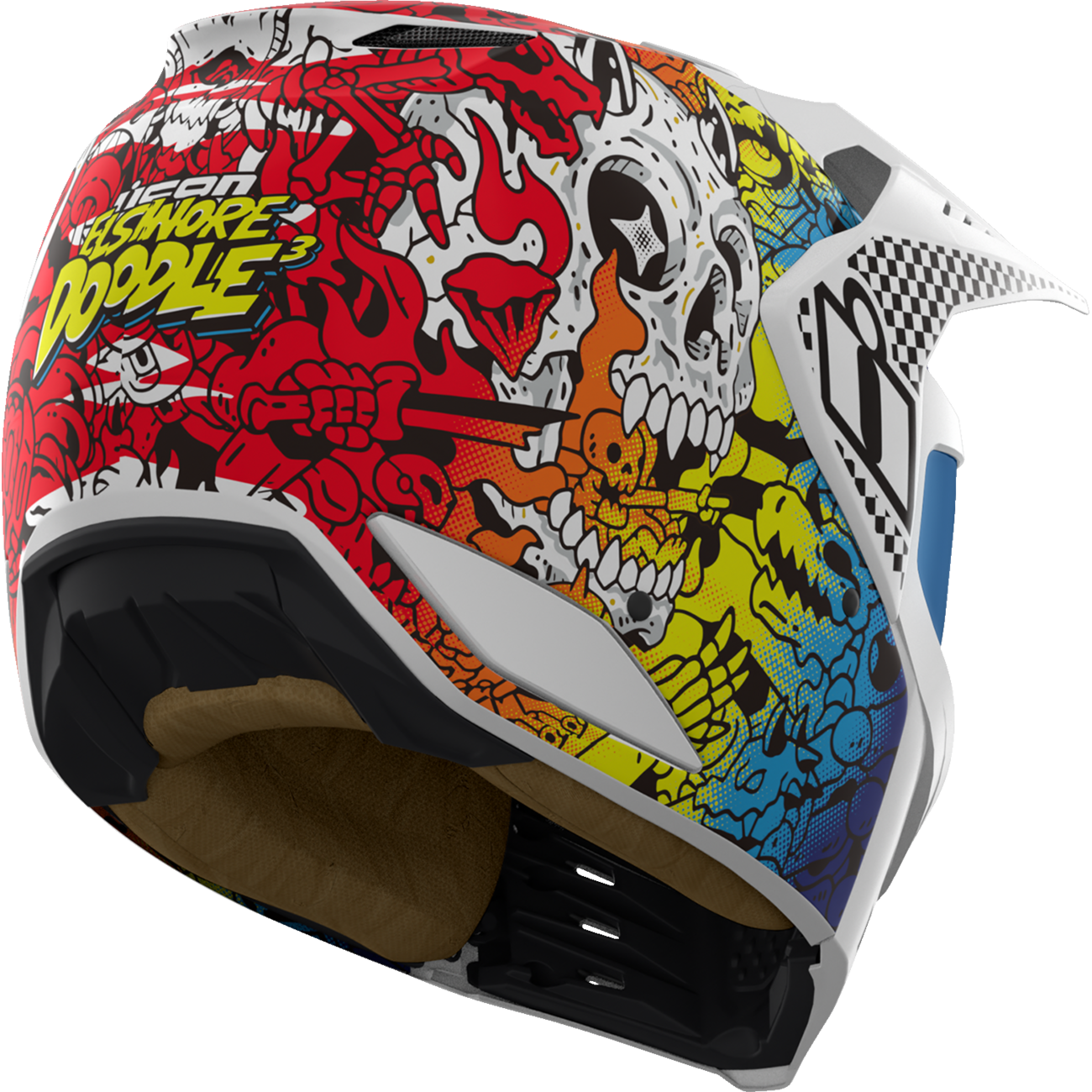 ICON Elsinore* Helmet - Doodle 3 - White - 3XL 0104-3443
