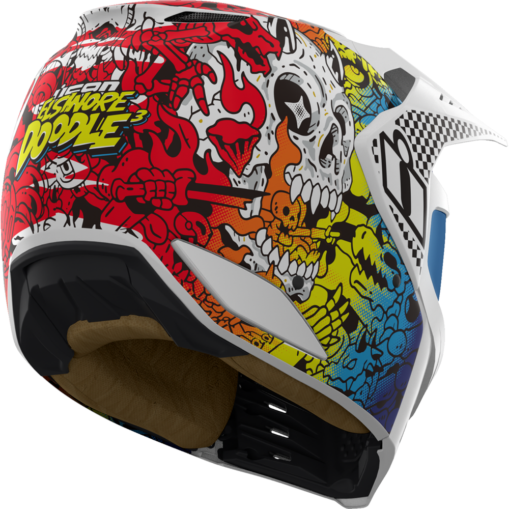 
                      
                        ICON Elsinore* Helmet - Doodle 3 - White - Small 0104-3438
                      
                    