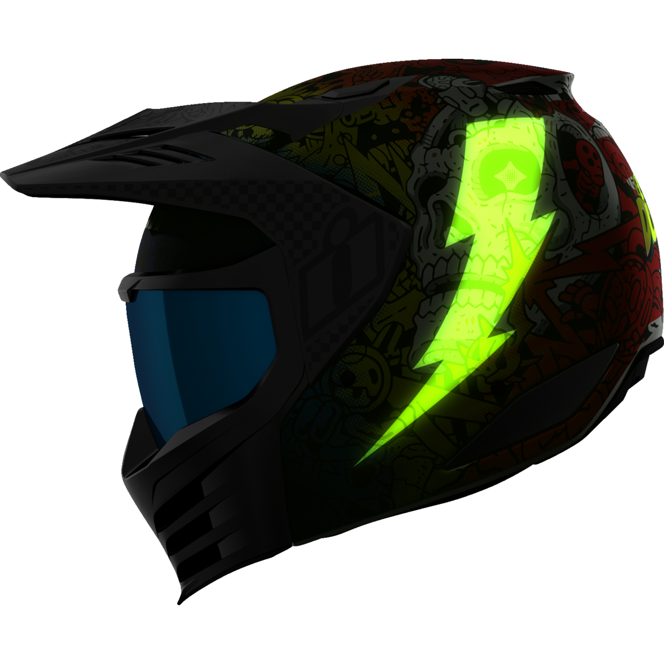 ICON Elsinore* Helmet - Doodle 3 - White - Small 0104-3438