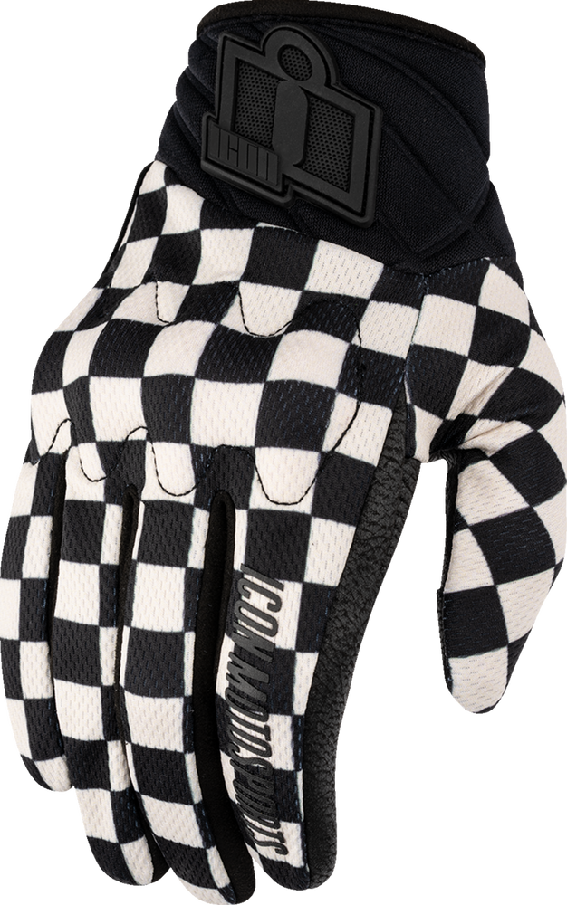 ICON Women's Anthem3* CX Gloves - Checker - XS 3302-1005