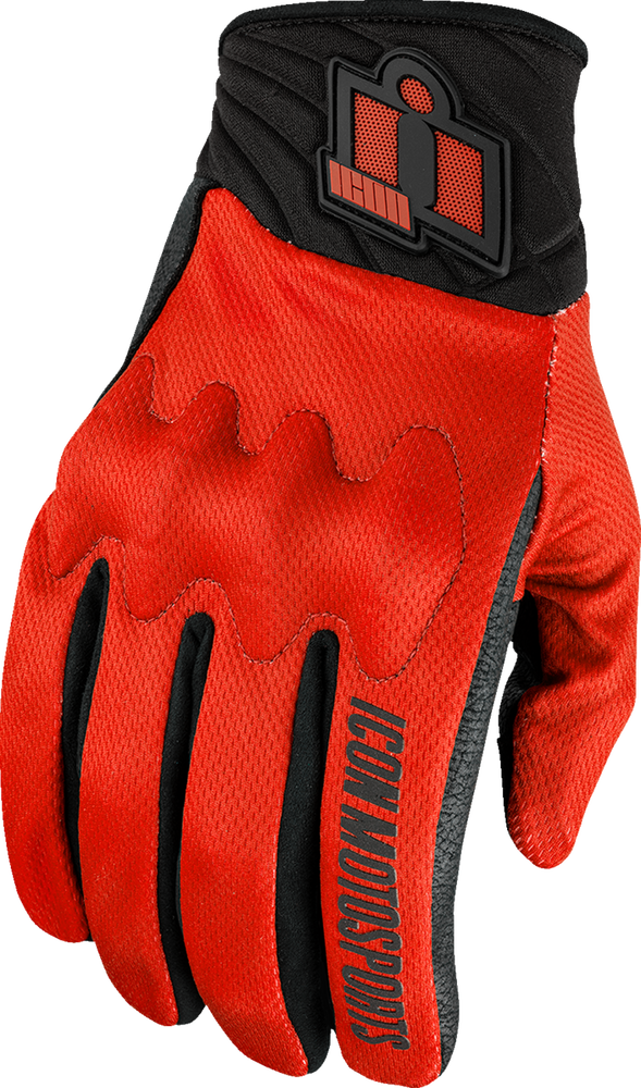 ICON Anthem3* Gloves - Red - Small 3301-4869