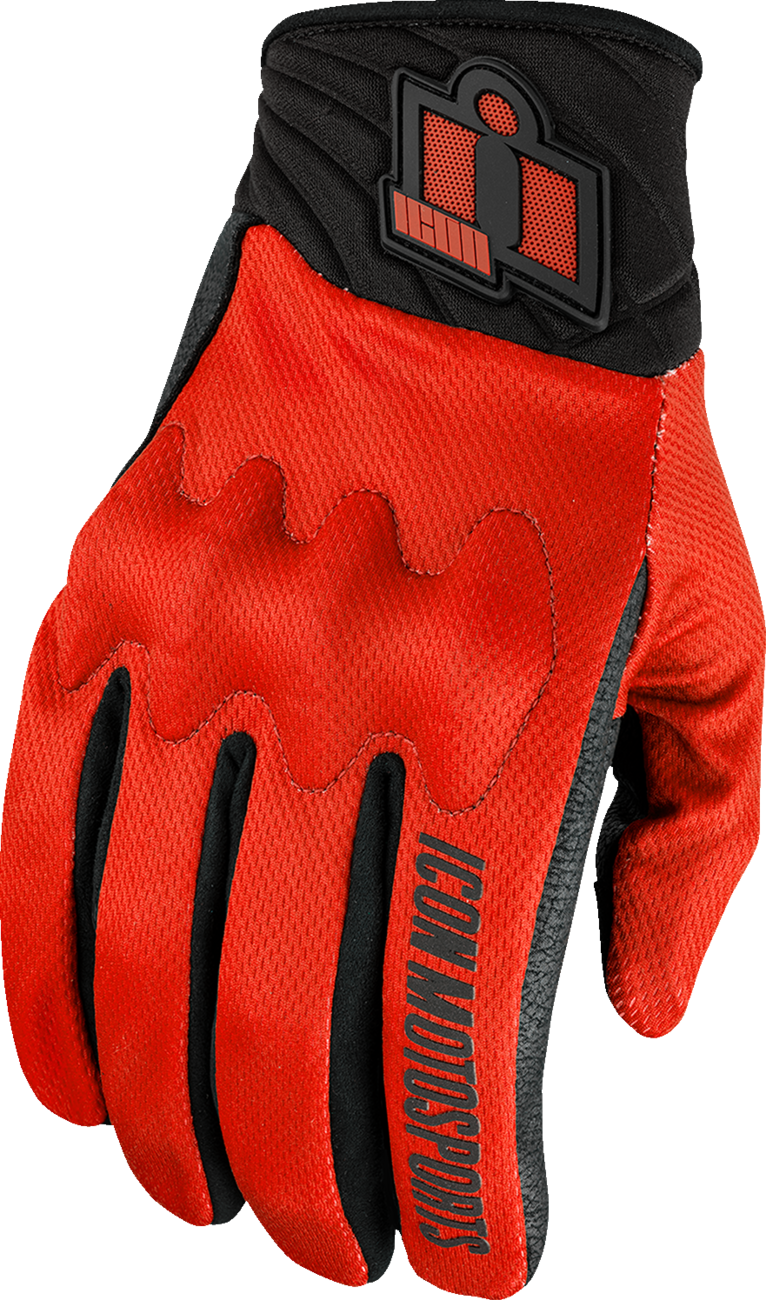 ICON Anthem3* Gloves - Red - Small 3301-4869
