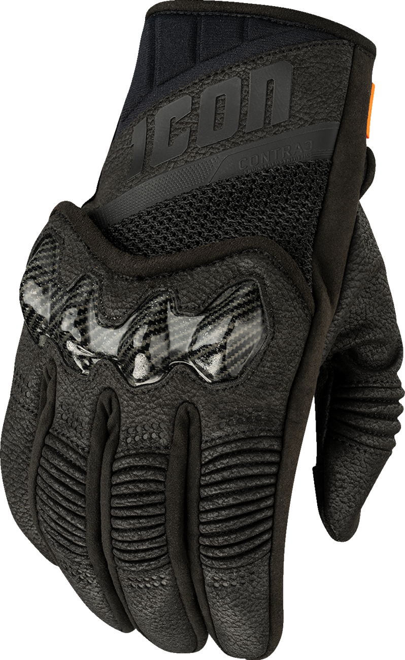 ICON Contra3* Gloves - Black - Large 3301-4883