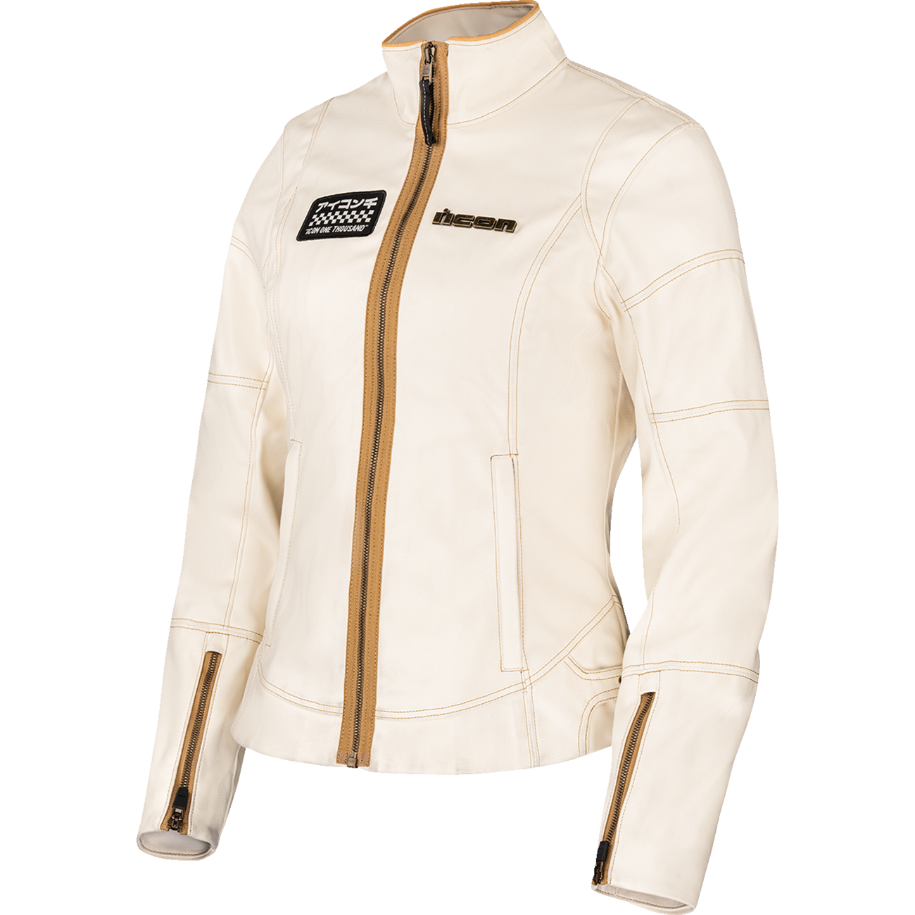 ICON Women's Tuscadero3* Jacket - White - Medium 2822-1777