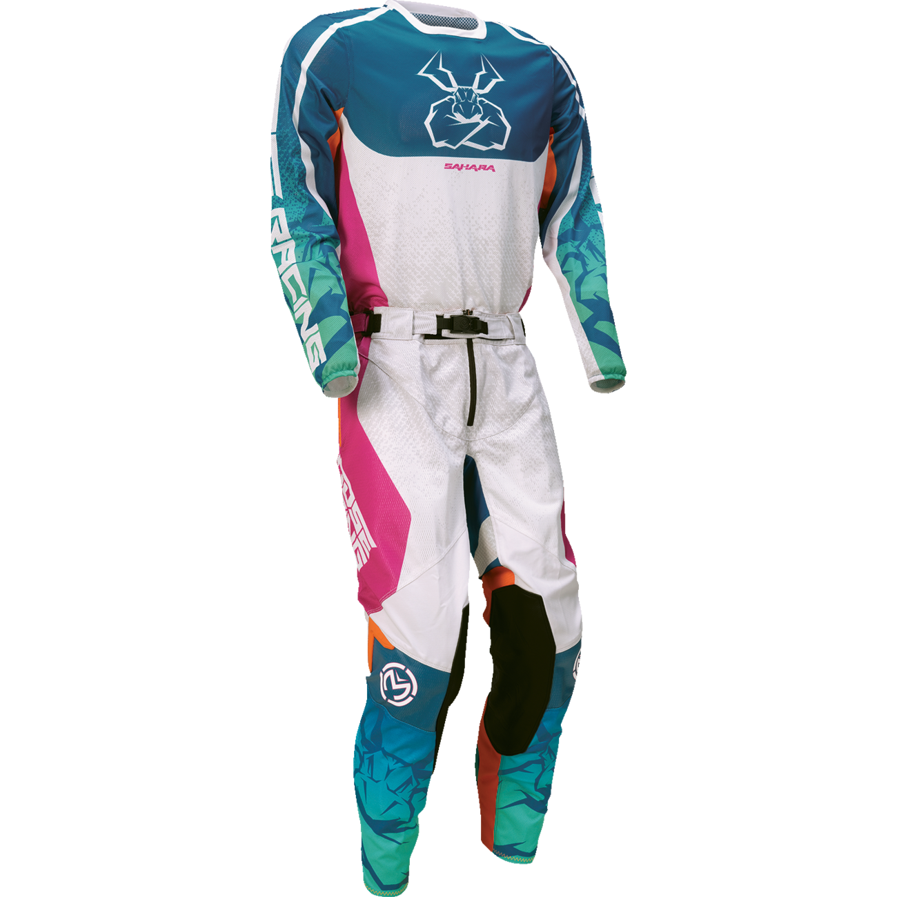 MOOSE OFFROAD Sahara Jersey - Teal/Orange/Pink - Small 2910-8339