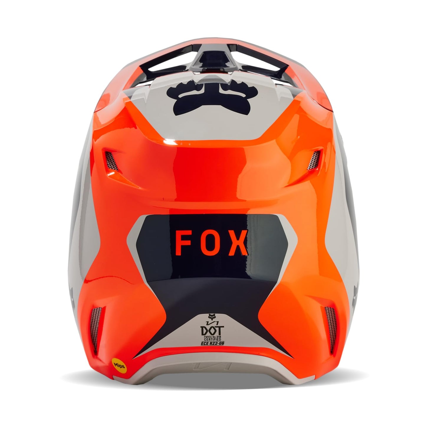 Fox Racing V1 MOTOCROSS HELMET, NITRO FLO ORANGE, Large