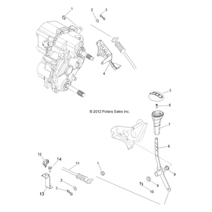 Polaris RZR Shift Cable, S4, Genuine OEM Part 7081591, Qty 1