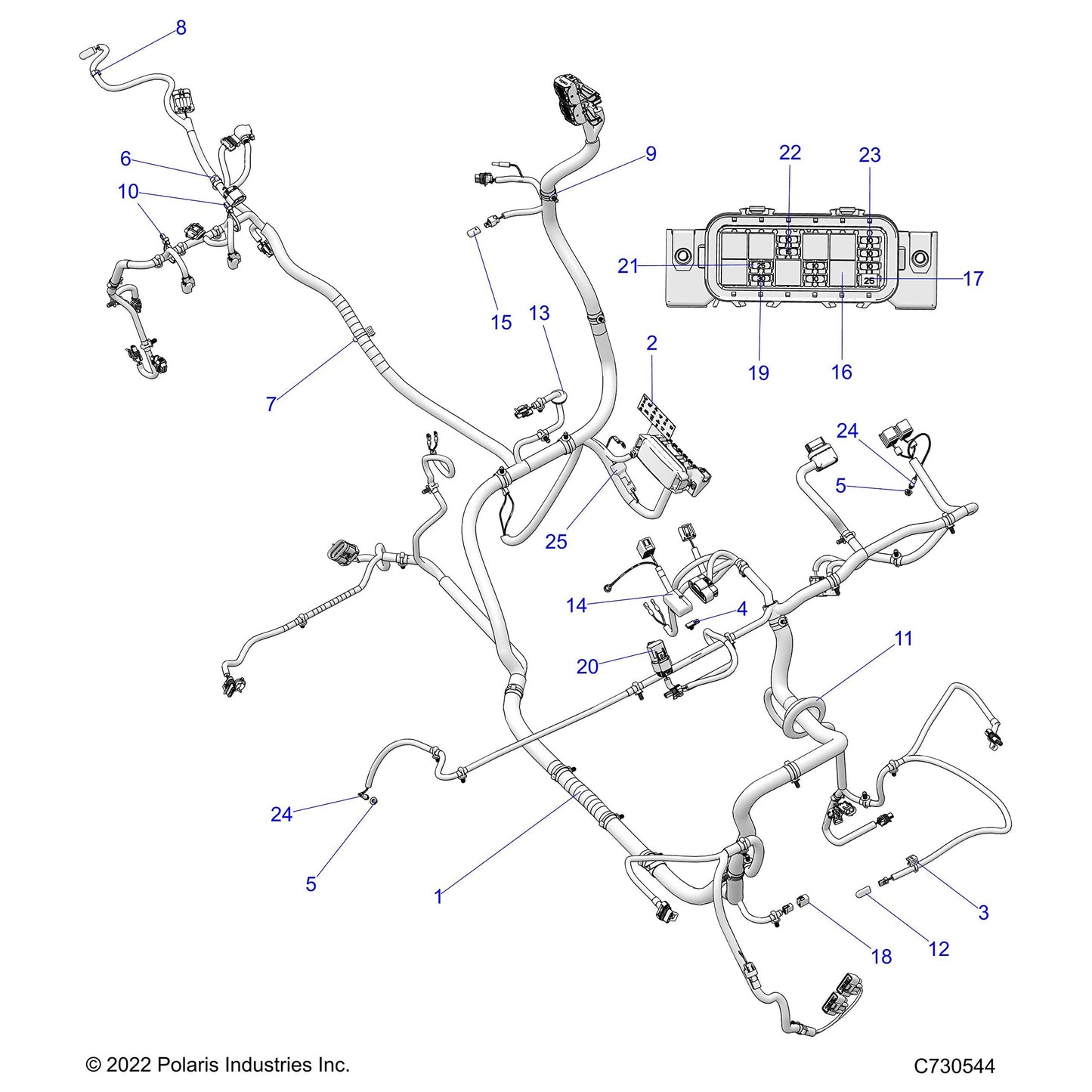 Polaris Ranger CAP-EVAP CONNECTOR, Genuine OEM Part 4018655, Qty 1