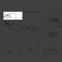 Polaris ATV Brake Line, 35.8 in, 225 Degrees, Genuine OEM Part 1912021, Qty 1