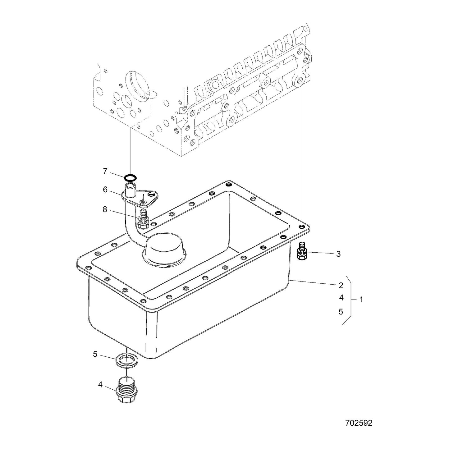 Polaris Ranger Comp Oil Pan, Genuine OEM Part 3070501, Qty 1
