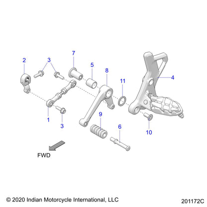 Polaris Victory Motorcycles Indian Motorcycle Shifter Lever, Machined, Indian, Genuine OEM Part 5138833, Qty 1